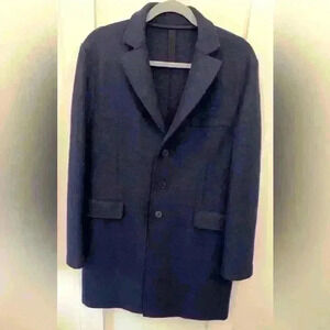Men’s Harris Wharf virgin wool single breasted coat made in Italy